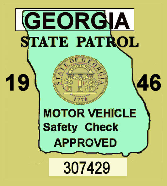 (image for) 1946 Georgia Safety check inspection